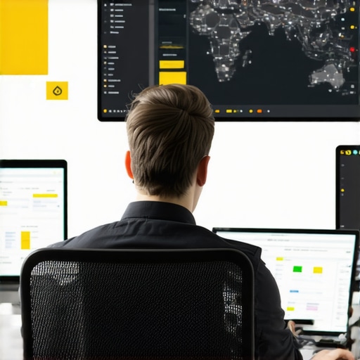 SEO expert analyzing local SEO data on screens