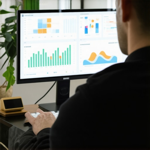 Person reviewing local SEO metrics on a computer screen