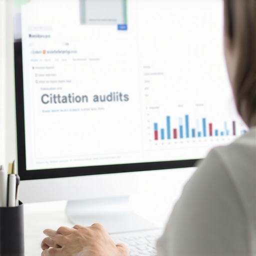 Person analyzing local SEO data on a computer to maintain map pack rankings.