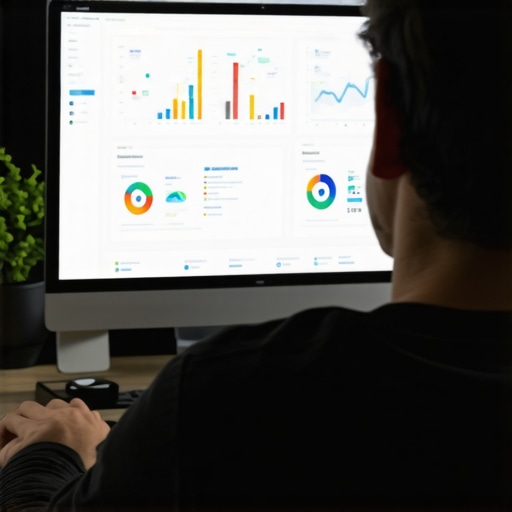 Person reviewing local SEO metrics on a computer to recover map pack rankings