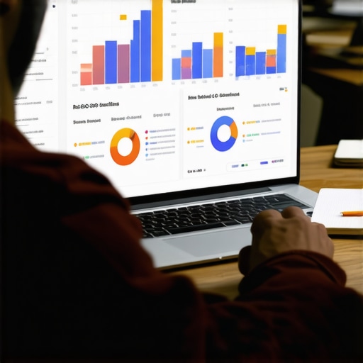 Person analyzing local SEO and citation data on a laptop for map pack maintenance.