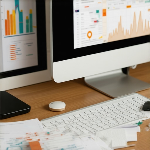 Local SEO Tools for Long-Term Success User analyzing local SEO data on multiple screens with charts and dashboards