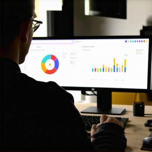 A person analyzing local SEO and map pack performance on a desktop screen