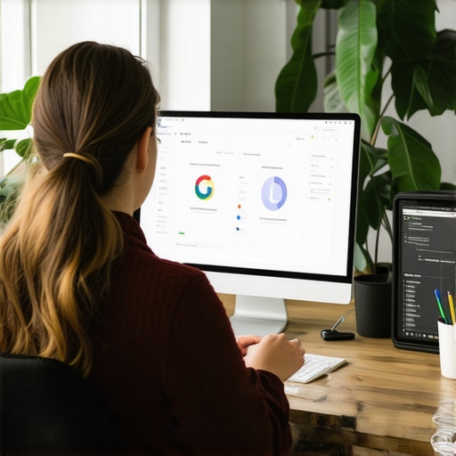 Person reviewing and editing Google My Business profile on a laptop